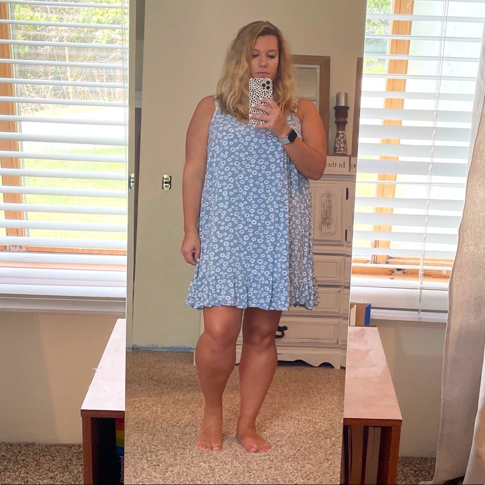 Target Wild Fable Blue Floral Flowy Dress size 1X